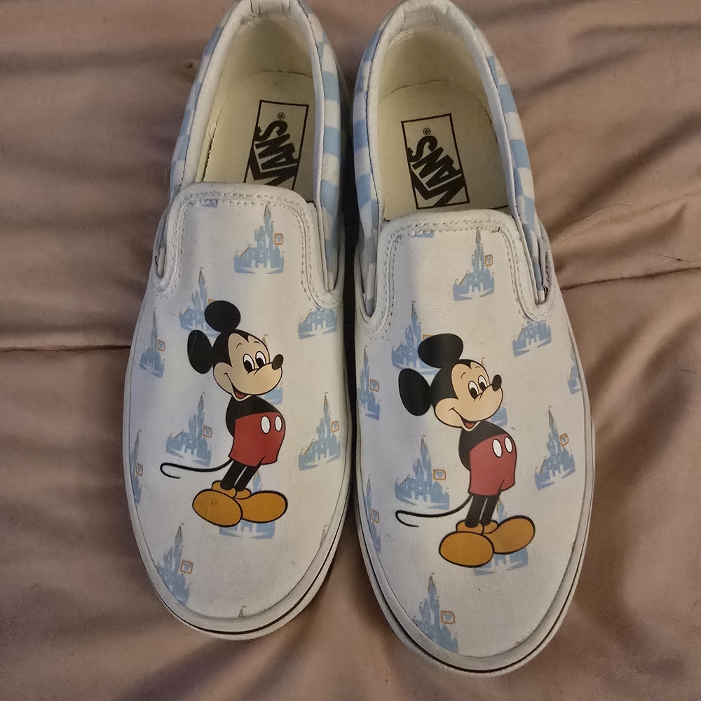 Vans Mickey Mouse Slip-On Shoes - White